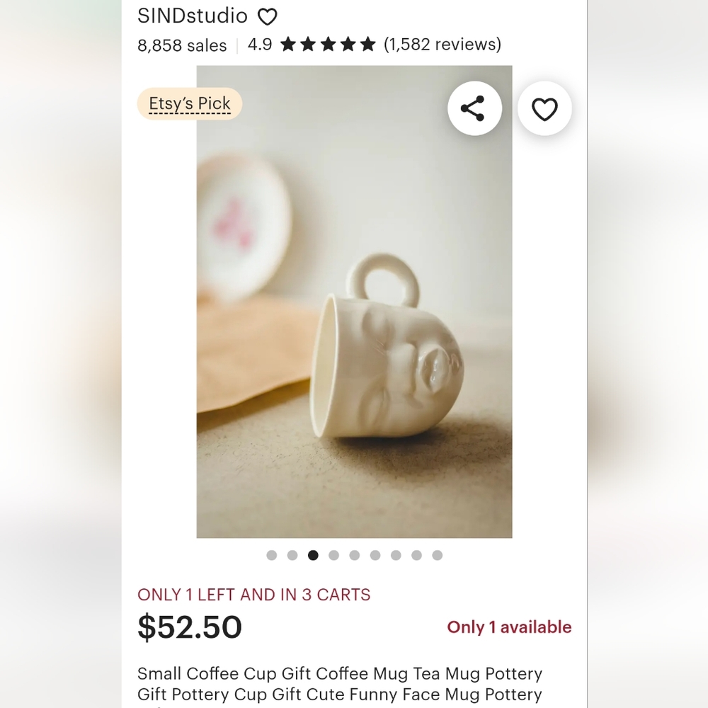 Porcelain Mood Cup Kissing Face